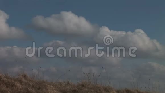 时间流逝的云在山坡上视频的预览图