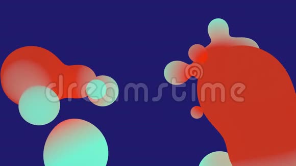 抽象液体形状彩色茂盛的熔岩和水在白色背景上流体设计孤立梯度波新视频的预览图