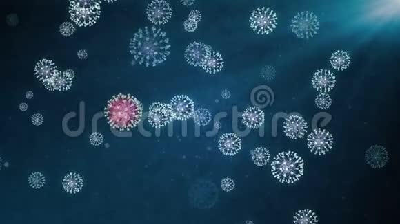 冠状病毒COVID19nCOV在人体内有蓝细胞视频的预览图