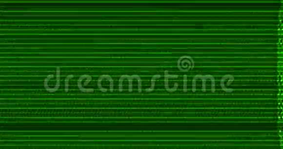 灰色和色度键绿色屏幕水平黑白vhs故障噪音背景真实闪烁模拟老式电视视频的预览图