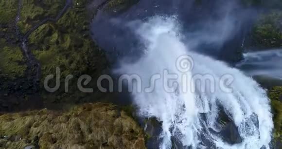 Seljalandsfoss瀑布UHD4KDrone冰岛视频的预览图