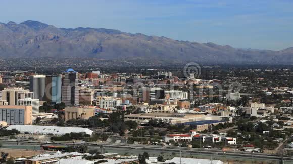 亚利桑那州图森市中心4K超高清空中延时视频的预览图