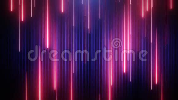 霓虹灯红蓝动画VJ背景与闪亮的粒子视频的预览图