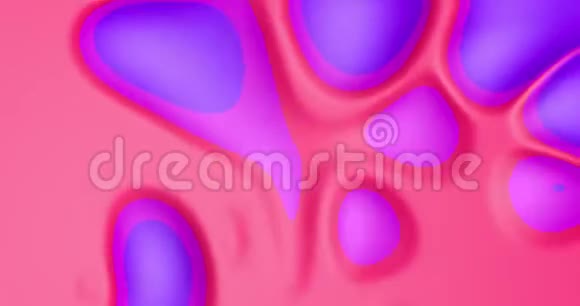 3D动画美丽泡泡粉紫抽象动画渐变视频的预览图