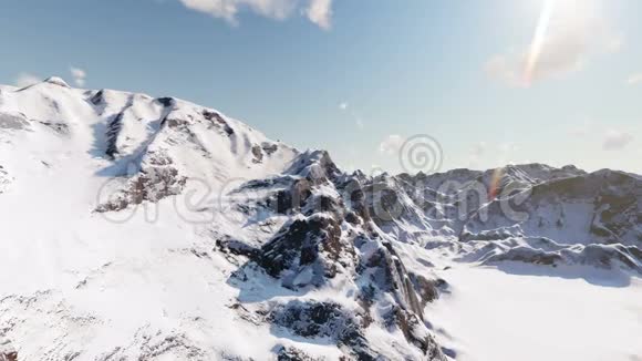 飞越美丽的雪山视频的预览图