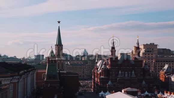 克里姆林宫红色广场建筑莫斯科风景如画视频的预览图