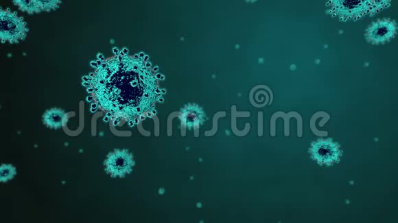 细菌病毒冠状病毒2019nCoV3D渲染视频的预览图