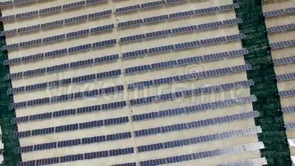 大工业太阳能农场生产集中太阳能视频的预览图