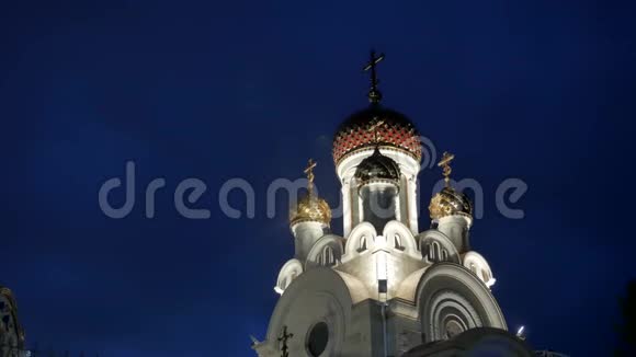 教会之夜基督教俄罗斯美丽的宗教视频的预览图