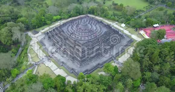 博罗布杜尔佛寺的时间镜头视频的预览图