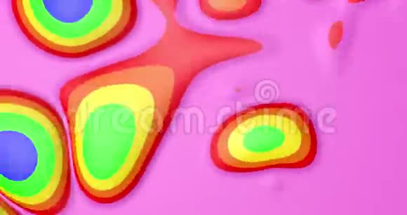 3D动画美丽的红黄蓝紫绿色抽象lgbt梯度视频的预览图