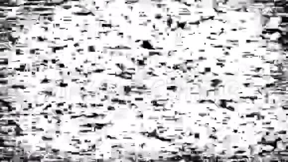 带有黑白旧复古灰尘噪声效果的4k视频背景视频的预览图