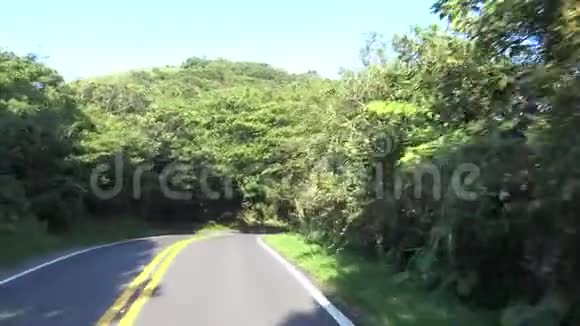 4K驾驶在山路通过森林与转弯在亚洲视频的预览图