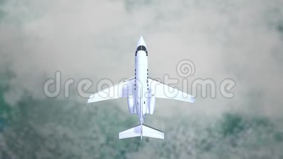 飞机在蓝天的云中飞行在白天的阳光和云中飞行飞机飞机夏季视频的预览图