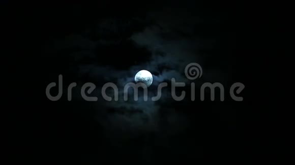 乌云夜上的满月视频的预览图