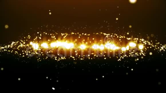 黄金电影粒子抽象运动视频的预览图