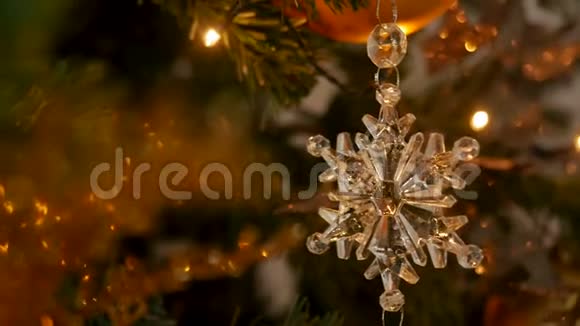 圣诞节装饰雪花和构图视频的预览图