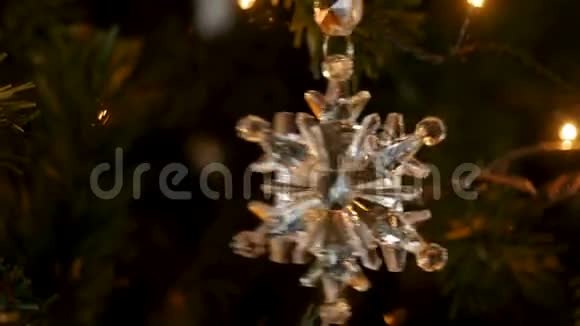 圣诞节装饰雪花和构图视频的预览图