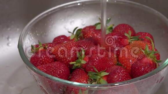 草莓用水清洗视频的预览图