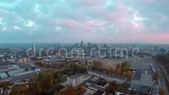 鸟瞰维尔纽斯城市景观视频的预览图
