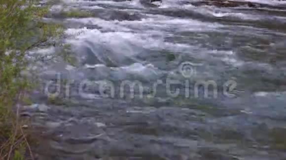 西班牙比利牛斯山脉的一条巨大的山溪视频的预览图