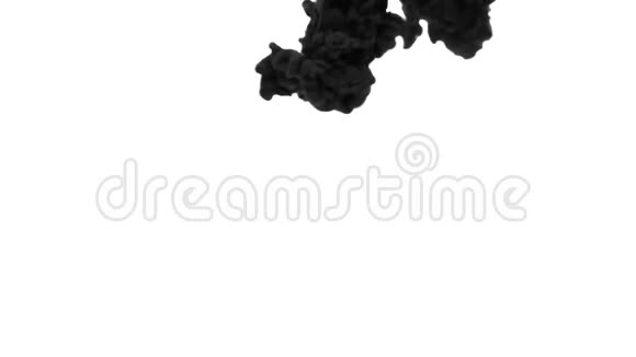 油墨烟雾过渡类似于油墨或烟雾的过渡动画黑色和白色的烟雾视频的预览图