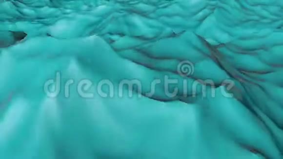 绿松石波面背景三维渲染视频的预览图