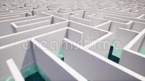 白色迷宫中的成功概念视频的预览图