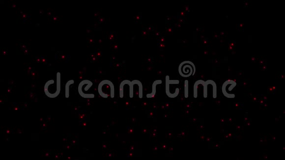 红色闪烁的火花循环覆盖图形元素视频的预览图