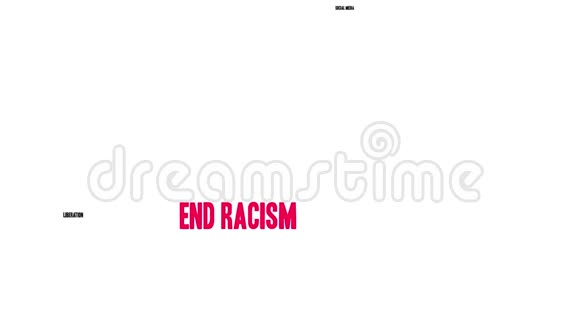 结束种族主义动画文字云视频的预览图