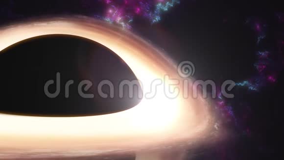 暗空间黑洞周围的光视频的预览图