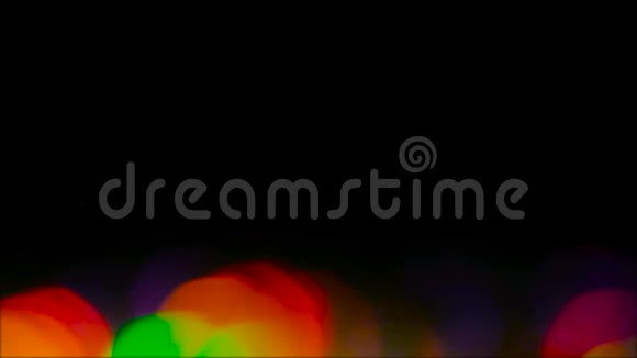 彩色镜头闪光模糊夜城灯视频的预览图