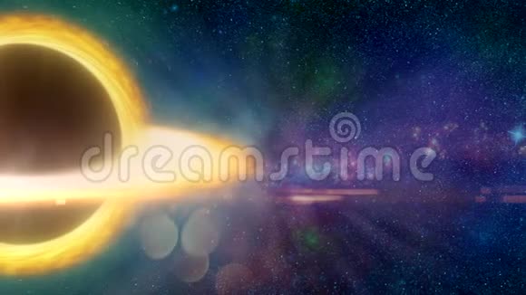 星云黑洞黄环环绕恒星视频的预览图