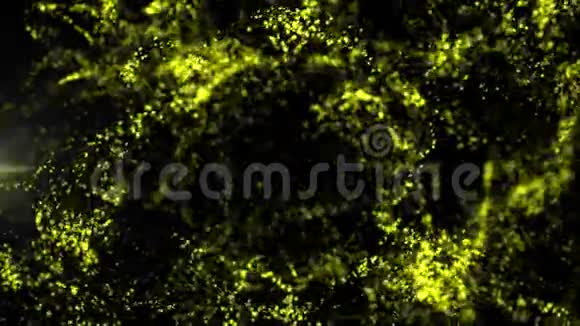 空黄颗粒纤维环动画渲染背景环4k视频的预览图