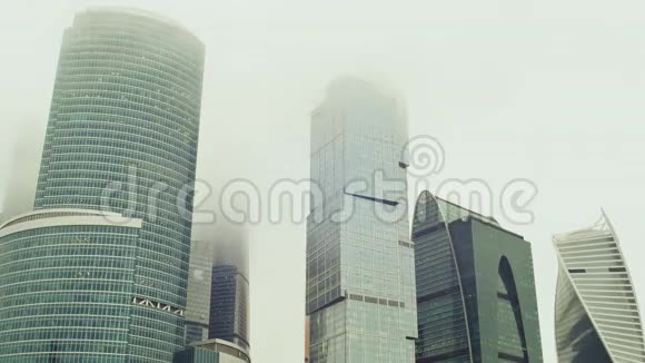 莫斯科新建建筑高层建筑莫斯科金融和办公中心的进化塔视频的预览图