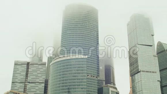 莫斯科新建建筑高层建筑莫斯科金融和办公中心的进化塔视频的预览图