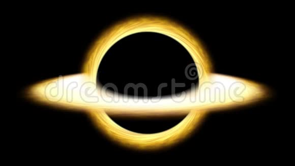 带黄环的星际黑洞视频的预览图