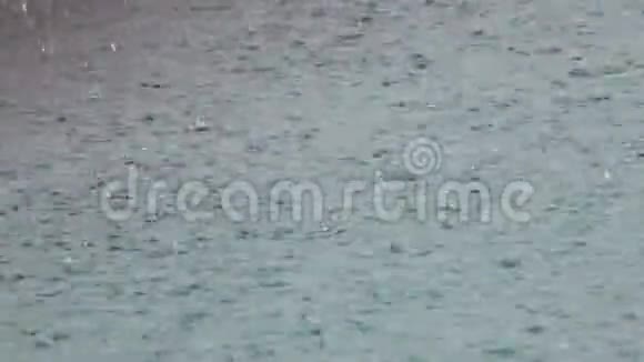 热带雨落在水中视频的预览图