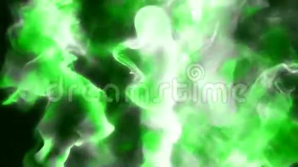 绿色粒子流三维动画循环视频的预览图