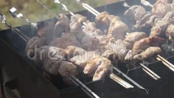 肉正在烤视频的预览图