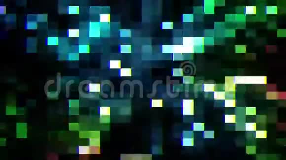 液晶屏幕像素电脑屏幕宏镜头像素纹理摘要蓝色背景关闭带有彩色阴影的LED显示器视频的预览图