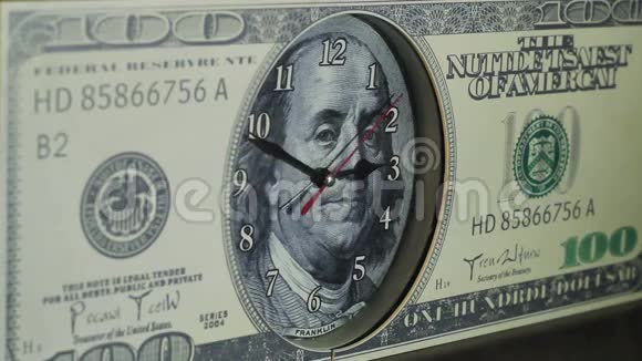 百元钞票上的钟视频的预览图