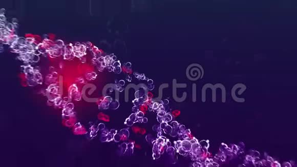 DNA双螺旋自身免疫性疾病基因工程的科学生物技术概念动画3D渲染视频的预览图