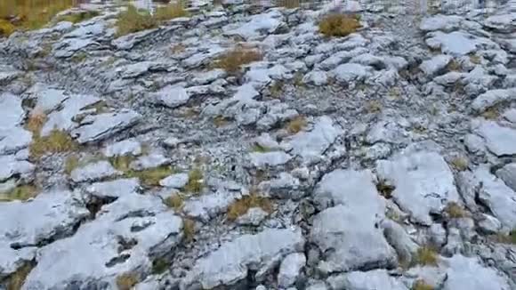 爱尔兰Burren的典型石地空中无人机飞行视频的预览图