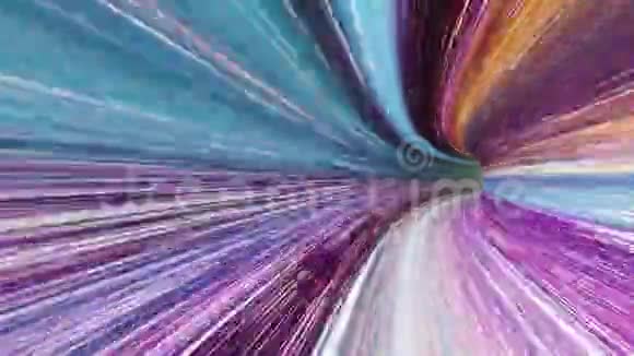 一个超快的彩色虫洞视频的预览图