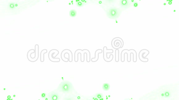 白色背景上的绿色粒子视频的预览图