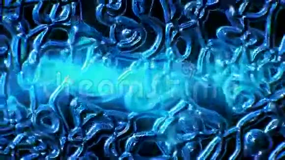 可循环移动的蓝色玻璃视频的预览图