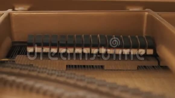 木锤敲击琴弦演奏钢琴曲视频的预览图