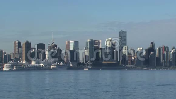 加拿大不列颠哥伦比亚省温哥华天际线视频的预览图