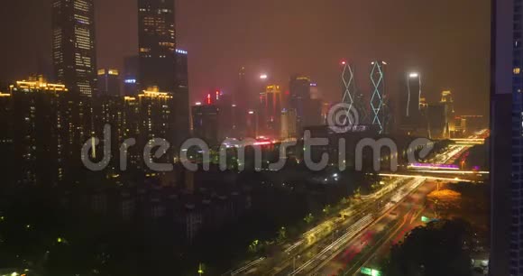 夜晚深圳时光流逝中国视频的预览图
